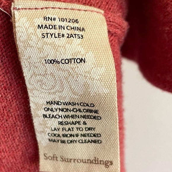 SOFT SURROUNDINGS TALLULA KNIT TOP IN TERRA COTTA RED - Picture 4 of 6